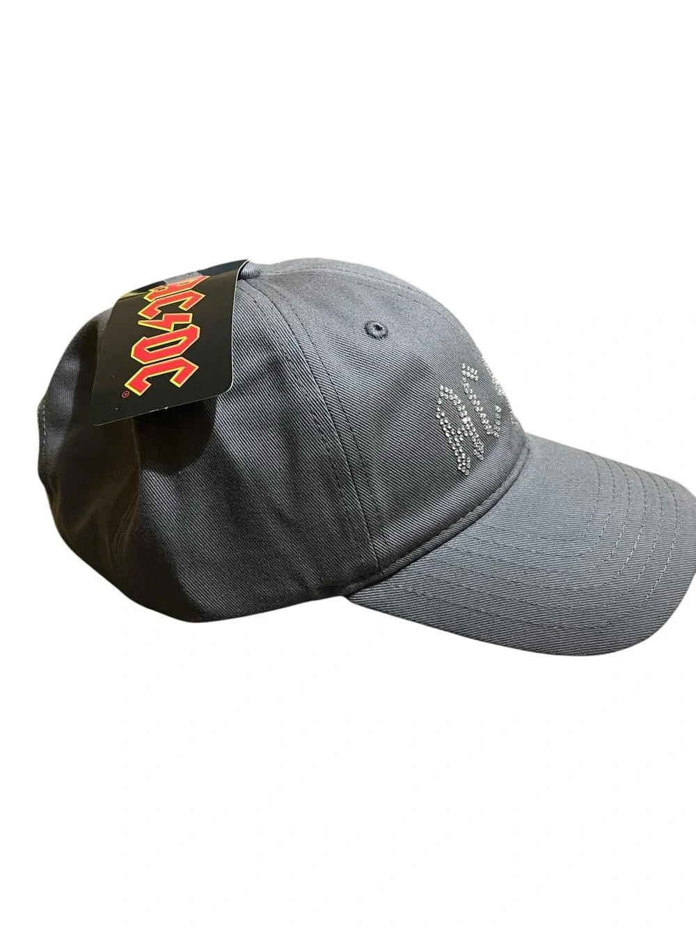 AC/DC Gray Crystal-Embellished Baseball Hat - Picture 5 of 5